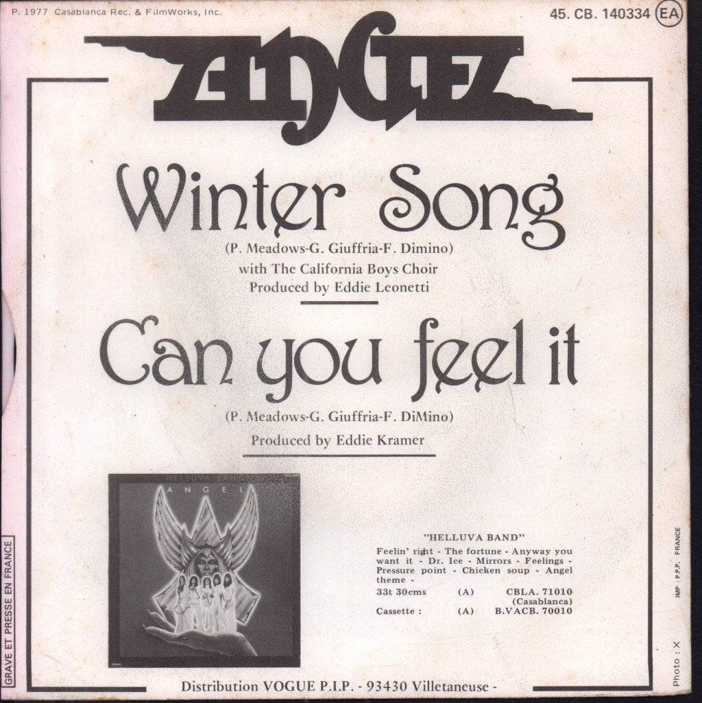Angel (Rock Group) - Winter Song - 7 Inch