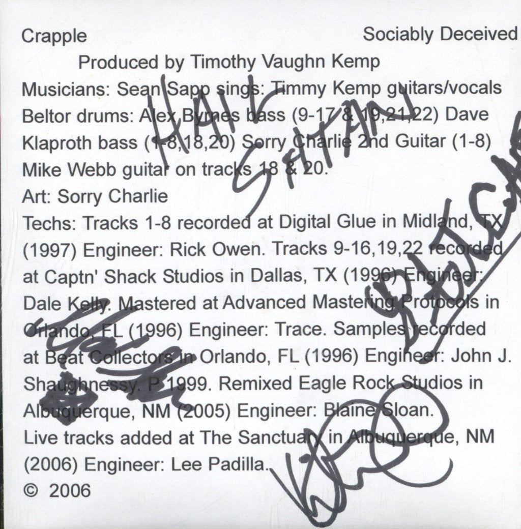 Crapple - Sociably Deceived - Cdr