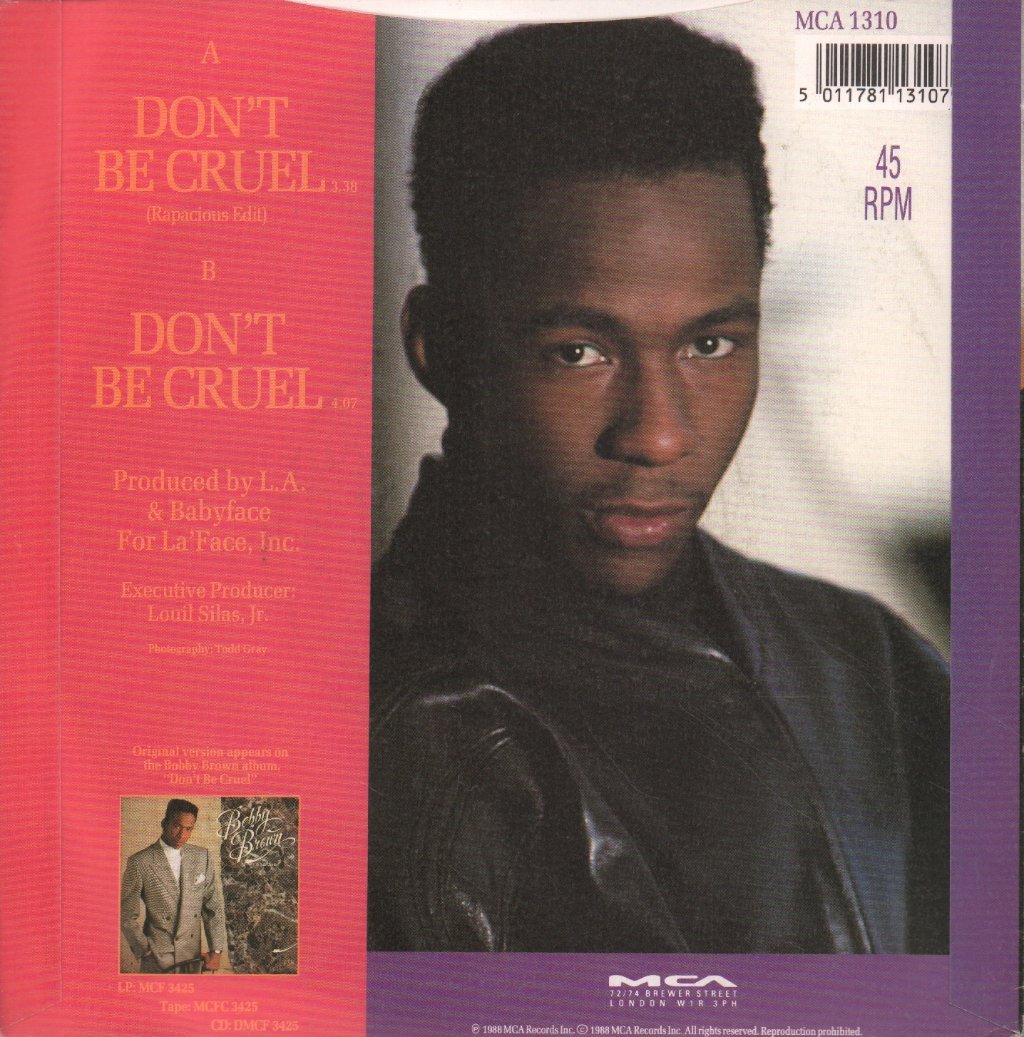Bobby Brown - Don't Be Cruel - 7 Inch