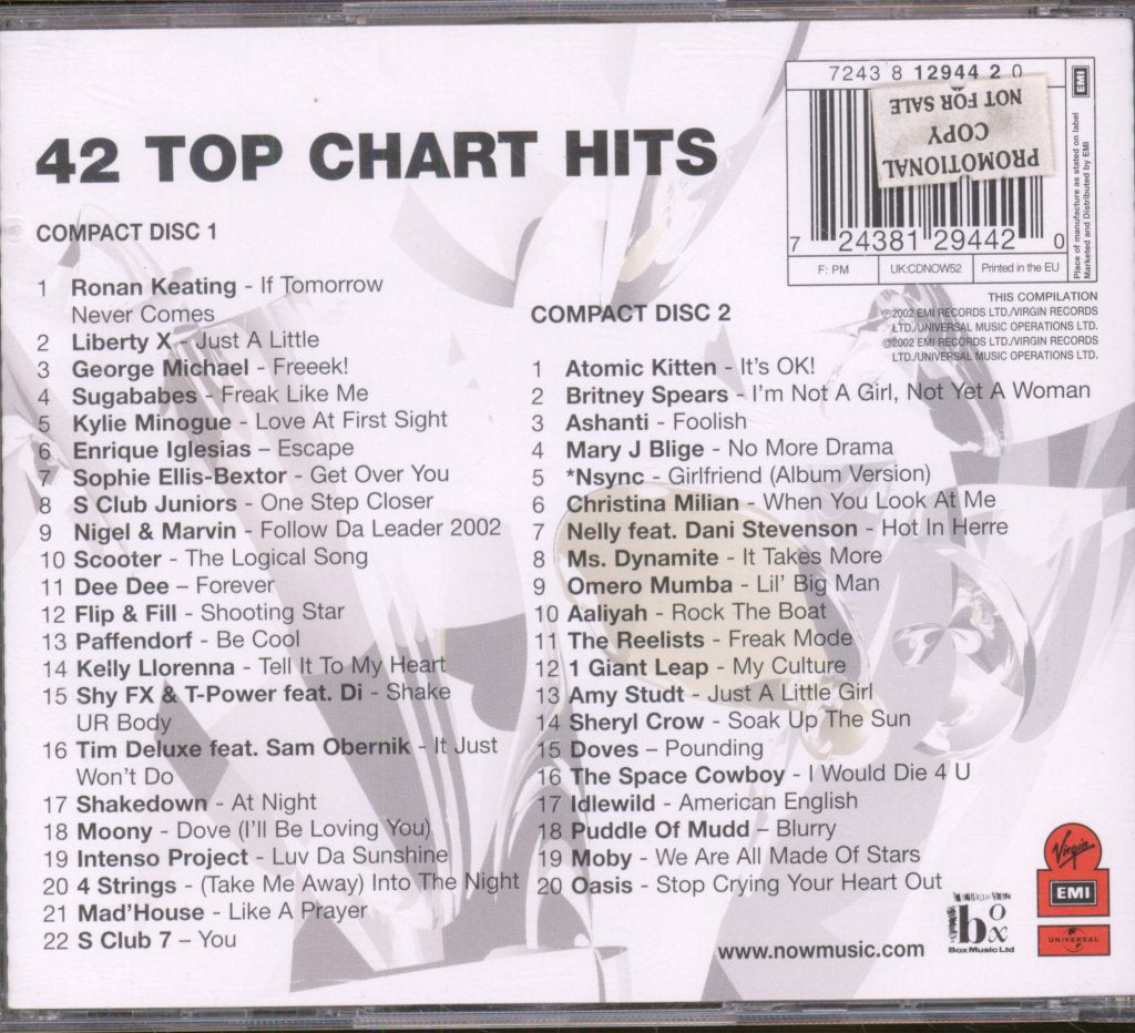 Various Artists - Now That's What I Call Music! 52 - Double Cd
