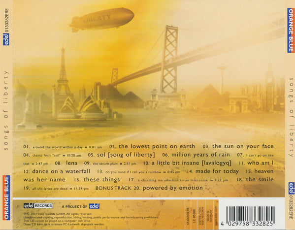 orange blue - Songs Of Liberty - Cd