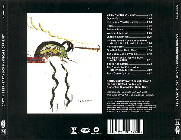 Captain Beefheart And The Magic Band - Lick My Decals Off Baby - Cd