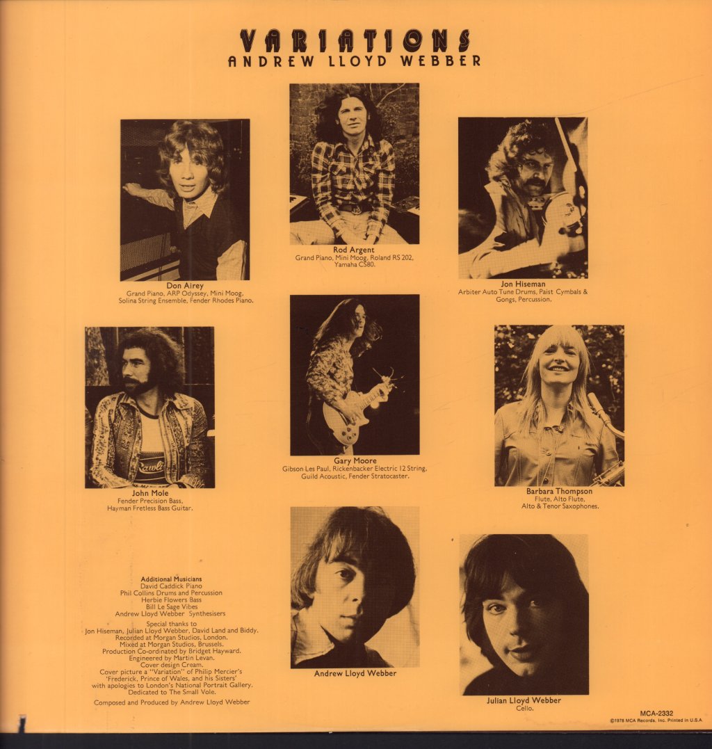 Andrew Lloyd Webber - Variations - Lp
