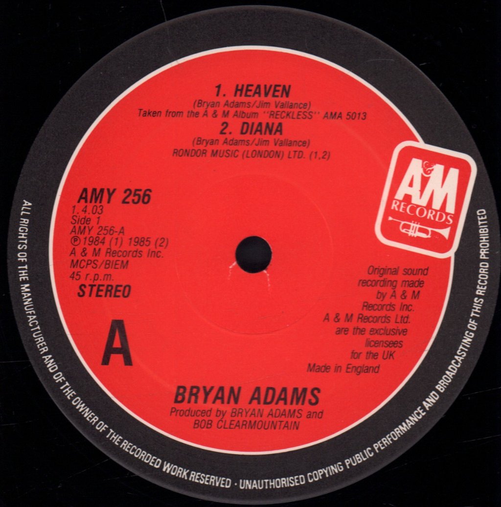 Bryan Adams - Heaven - 12 Inch