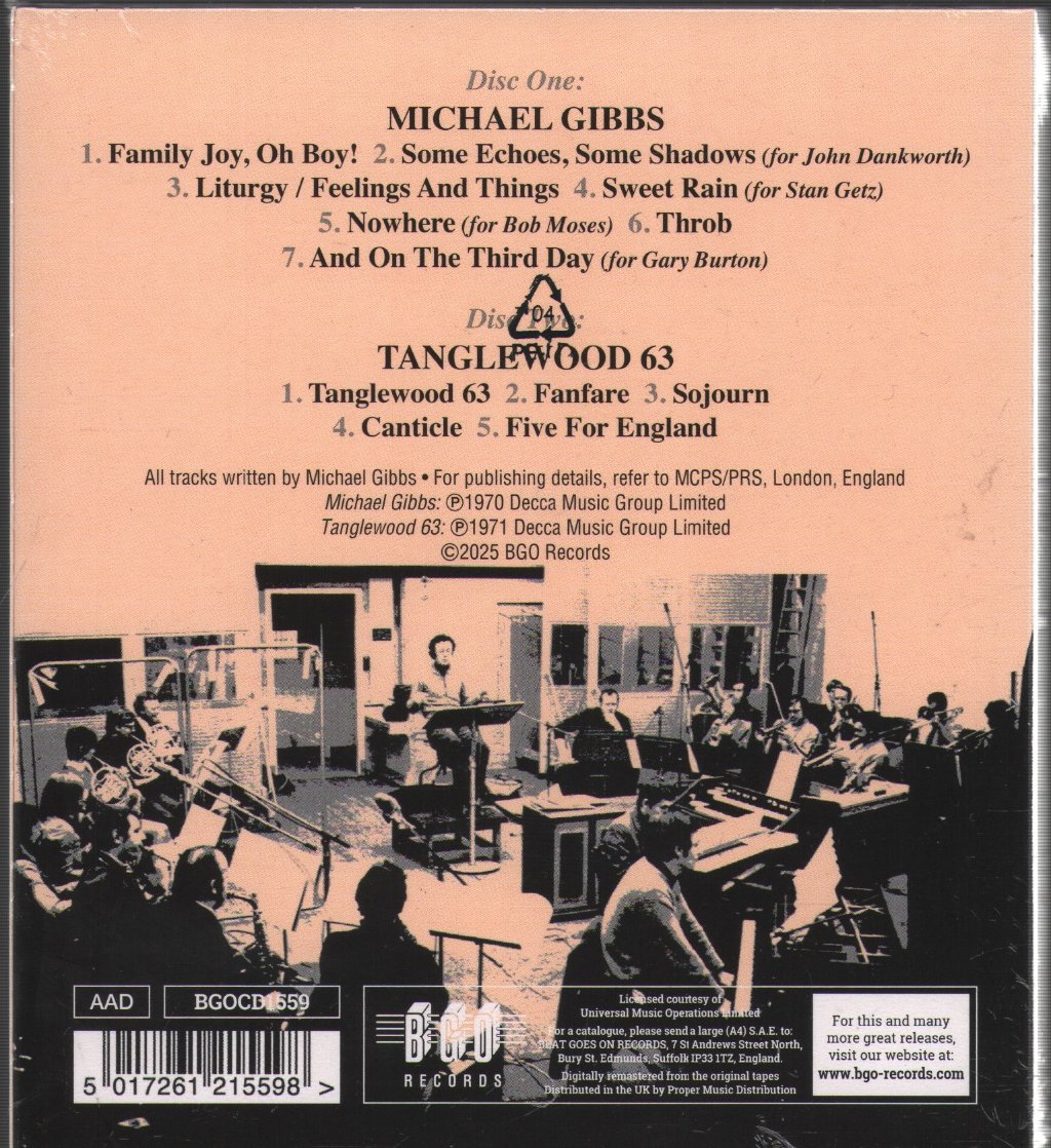 Michael Gibbs - Michael Gibbs / Tanglewood 63 - Double Cd
