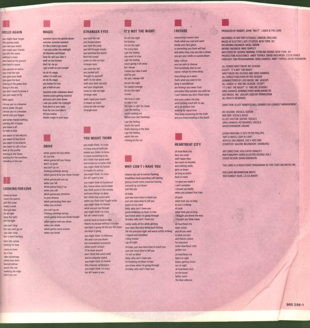 Cars - Heartbeat City - Lp