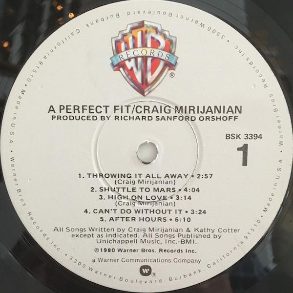 Craig Mirijanian - A Perfect Fit - Lp