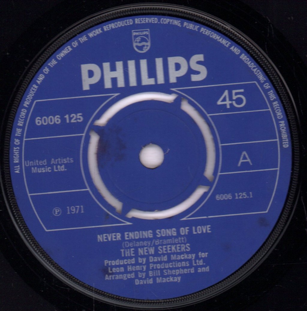 New Seekers - Never Ending Song Of Love - 7 Inch