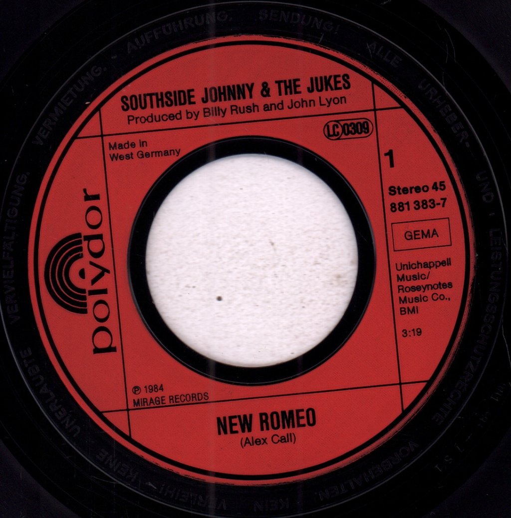 Southside Johnny And The Jukes - New Romeo - 7 Inch