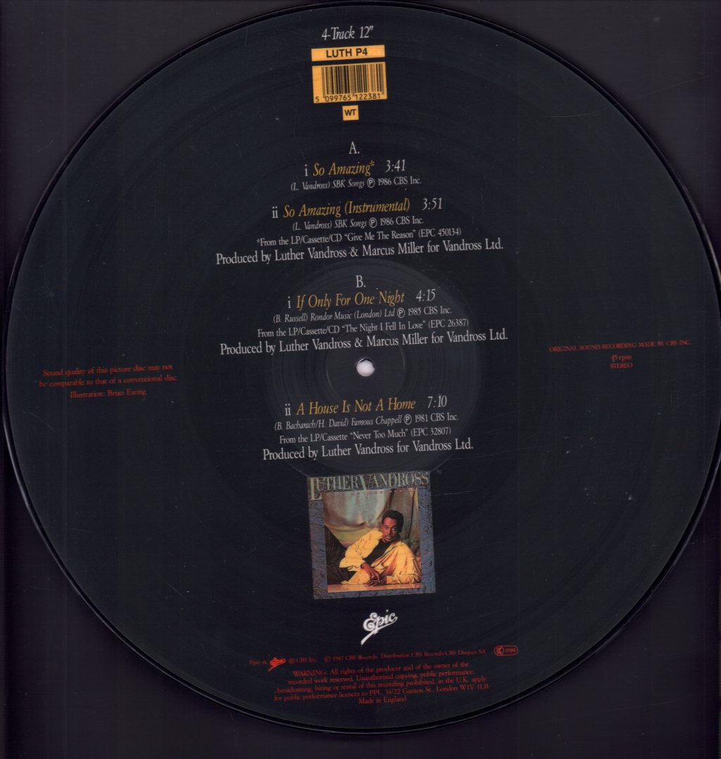 Luther Vandross - So Amazing - 12 Inch