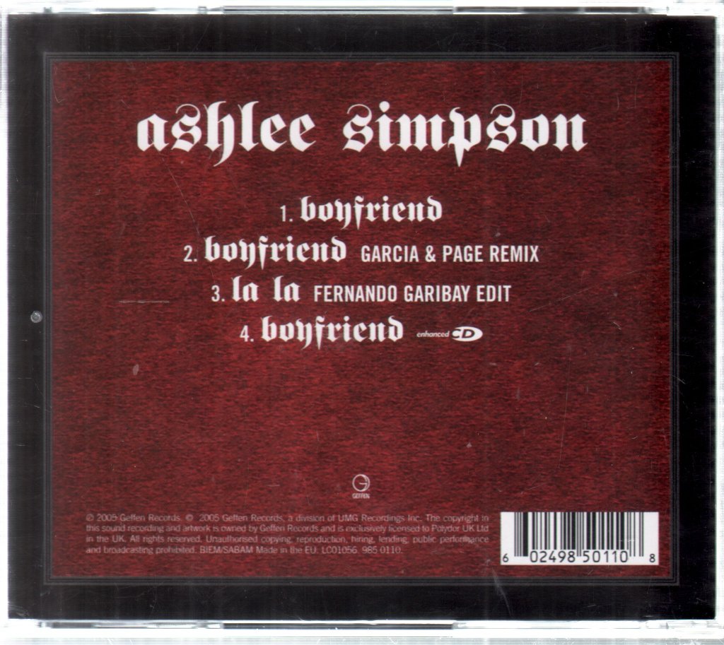 Ashlee Simpson - Boyfriend - Cd