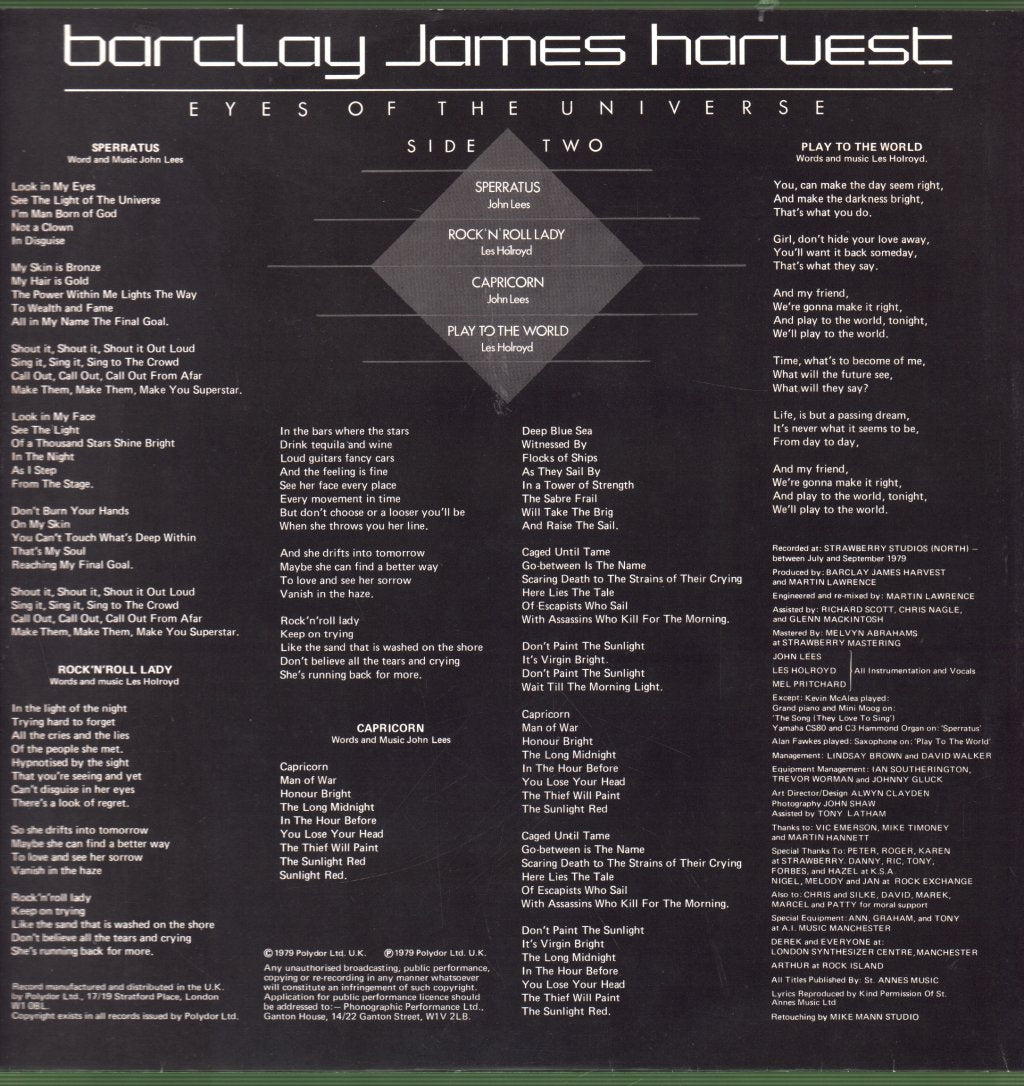Barclay James Harvest - Eyes Of The Universe - Lp