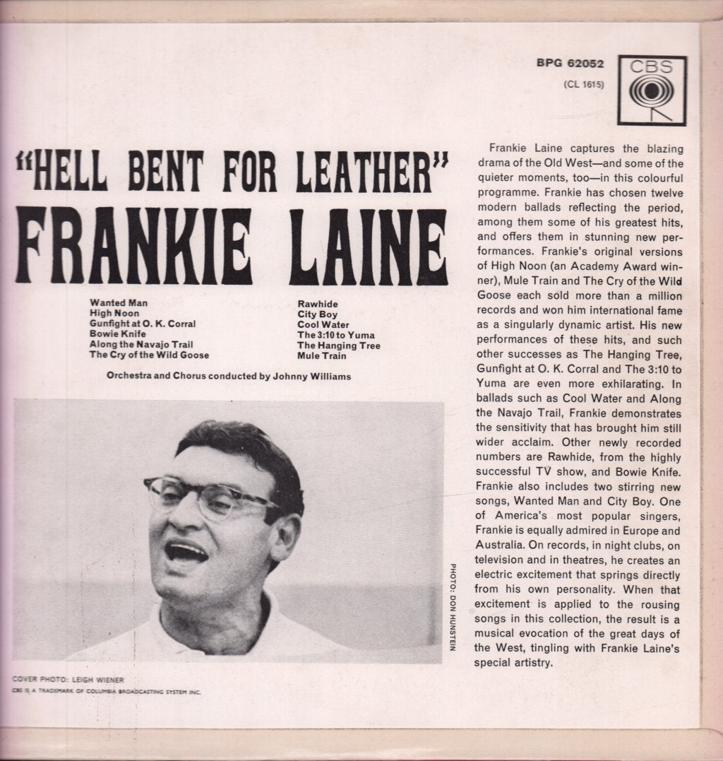 Frankie Laine - Hell Bent For Leather! - Lp