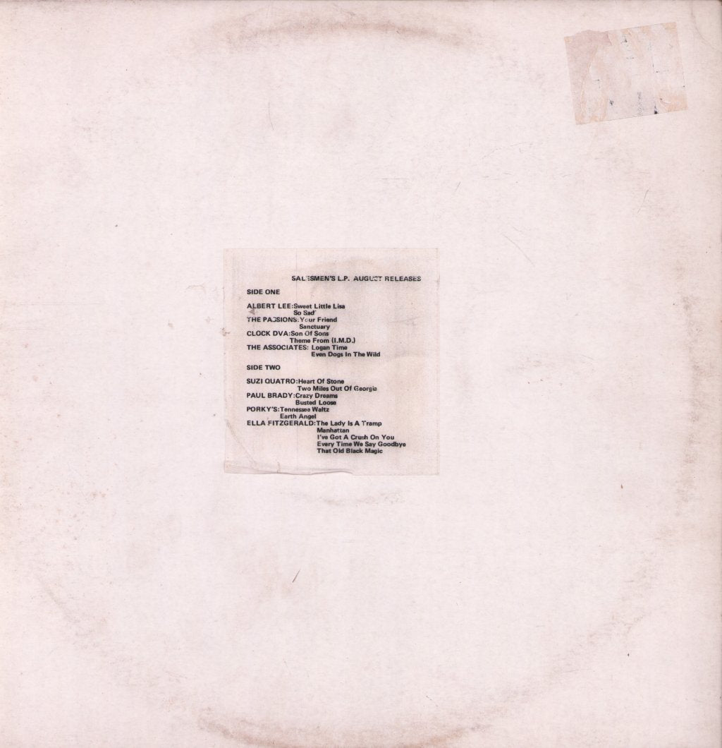 Various Artists - Salesmen's Lp August Releases - Lp