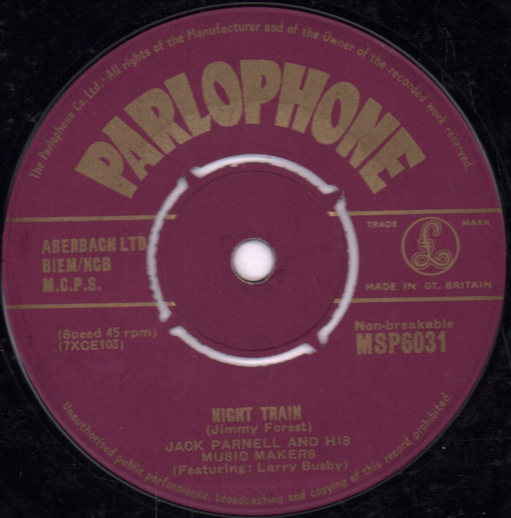 Jack Parnell And His Music Makers Featuring Larry Busby - Night Train - 7 Inch