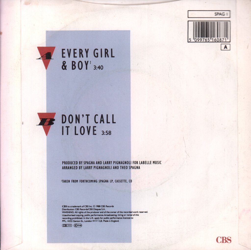 Spagna - Every Girl And Boy - 7 Inch