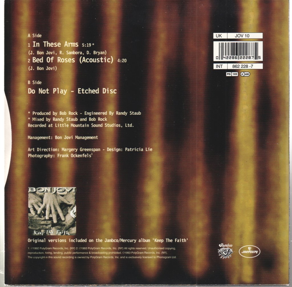 Bon Jovi - In These Arms - 7 Inch