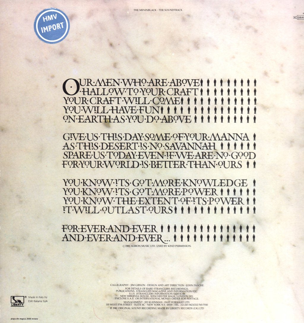 Stranglers - Gospel According To The Meninblack - Lp