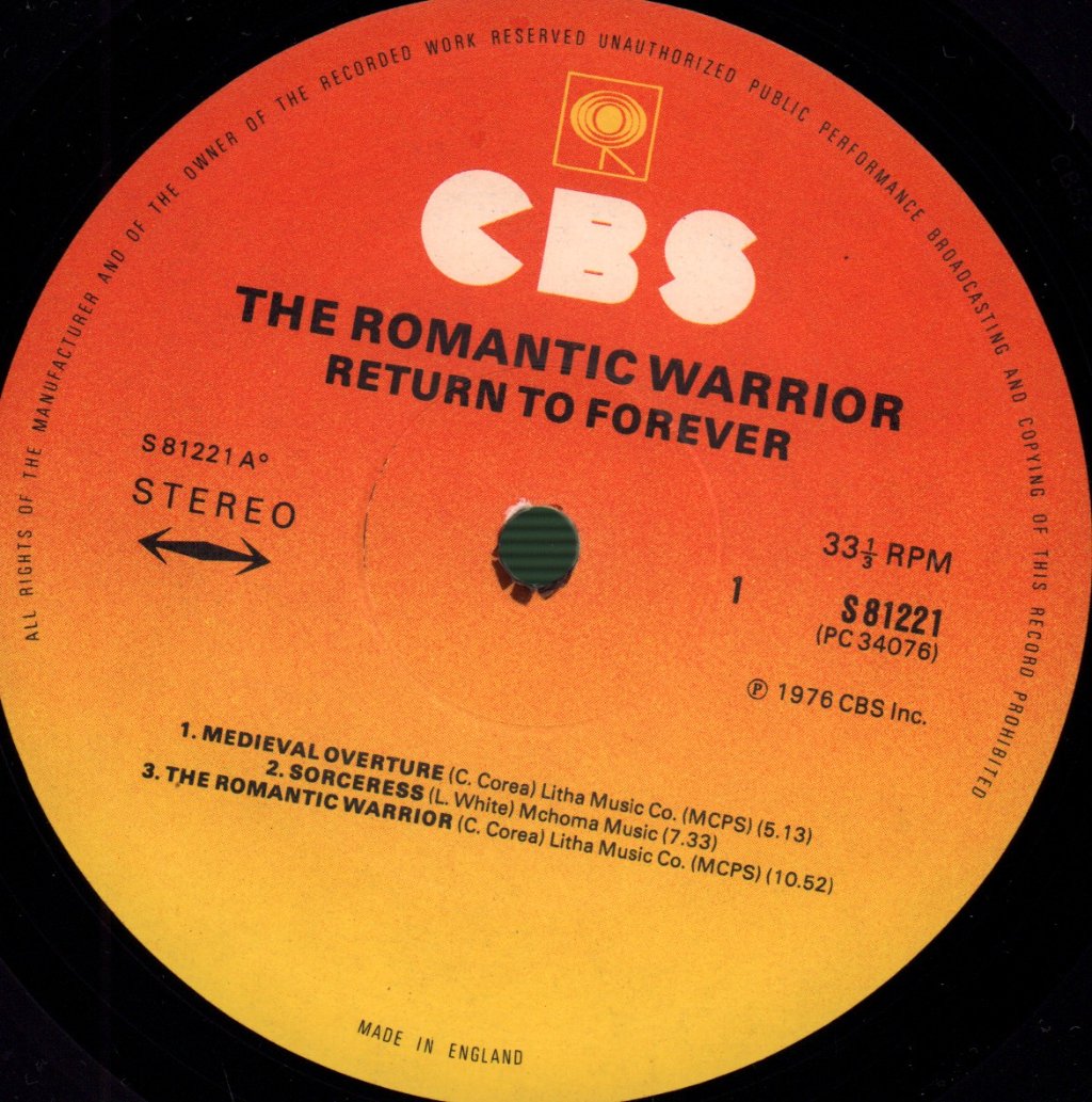 Return To Forever - Romantic Warrior - Lp