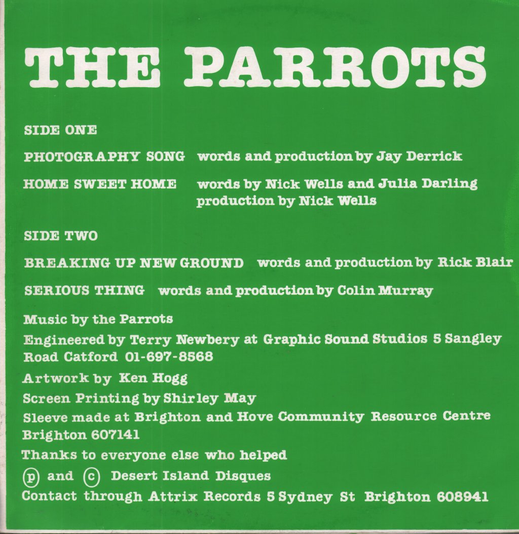 Parrots - Parrots E.P. - 12 Inch