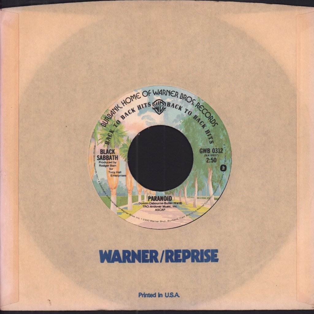 Black Sabbath - Paranoid - 7 Inch