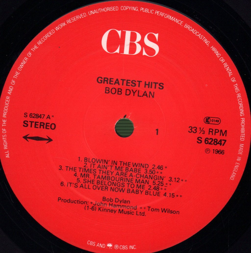 Bob Dylan - Greatest Hits - Lp