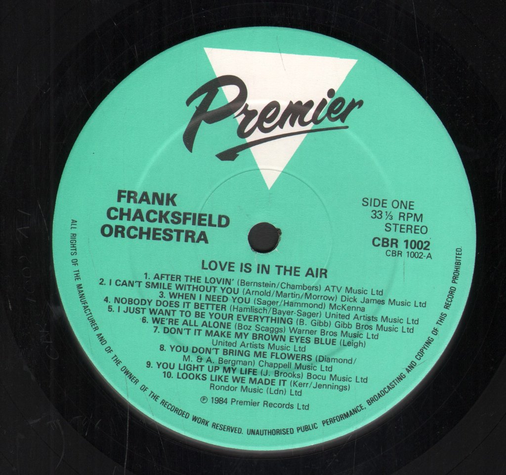 Frank Chacksfield And His Orchestra - Love Is In The Air - Lp