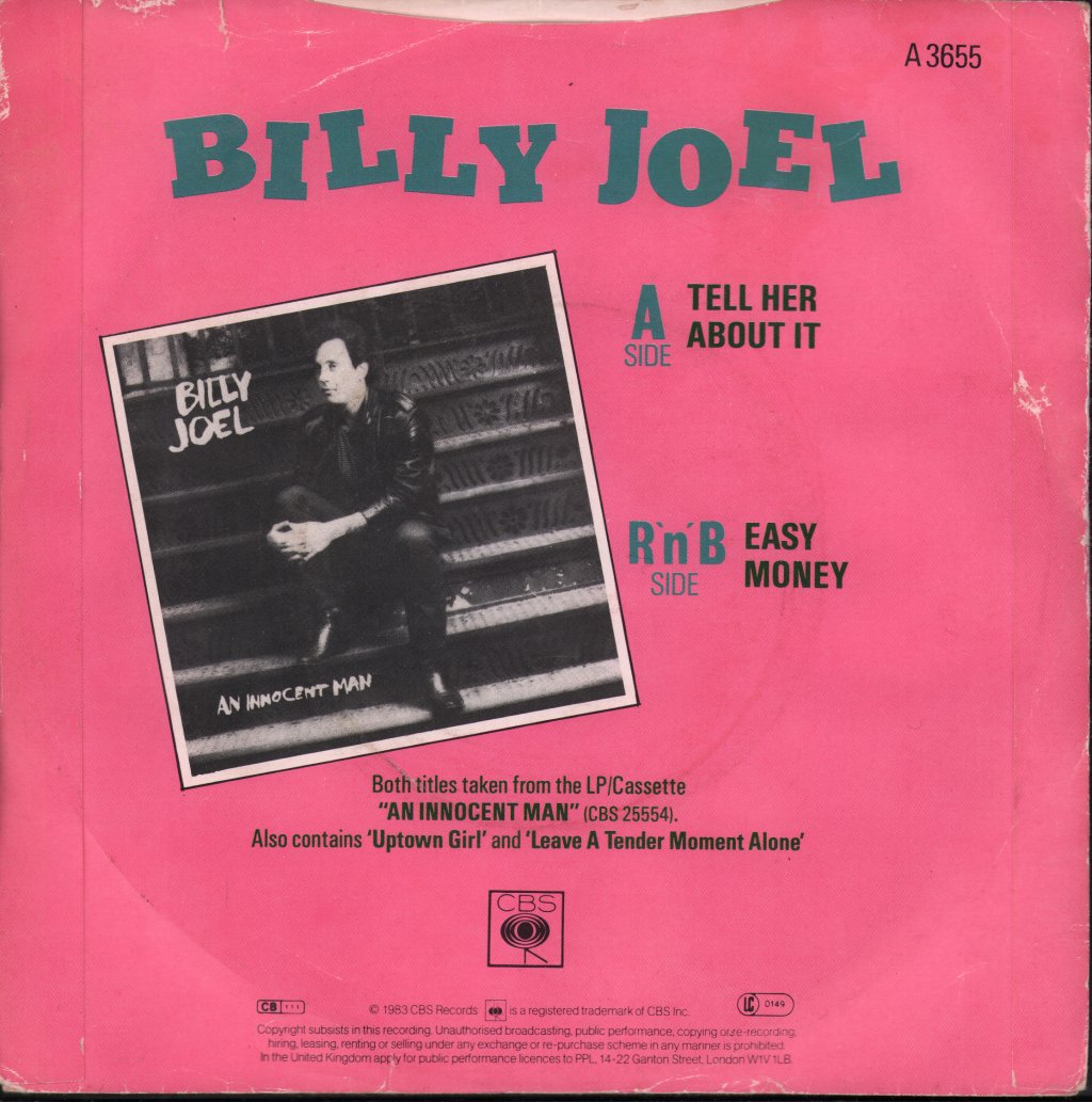 Billy Joel - Tell Her About It - 7 Inch