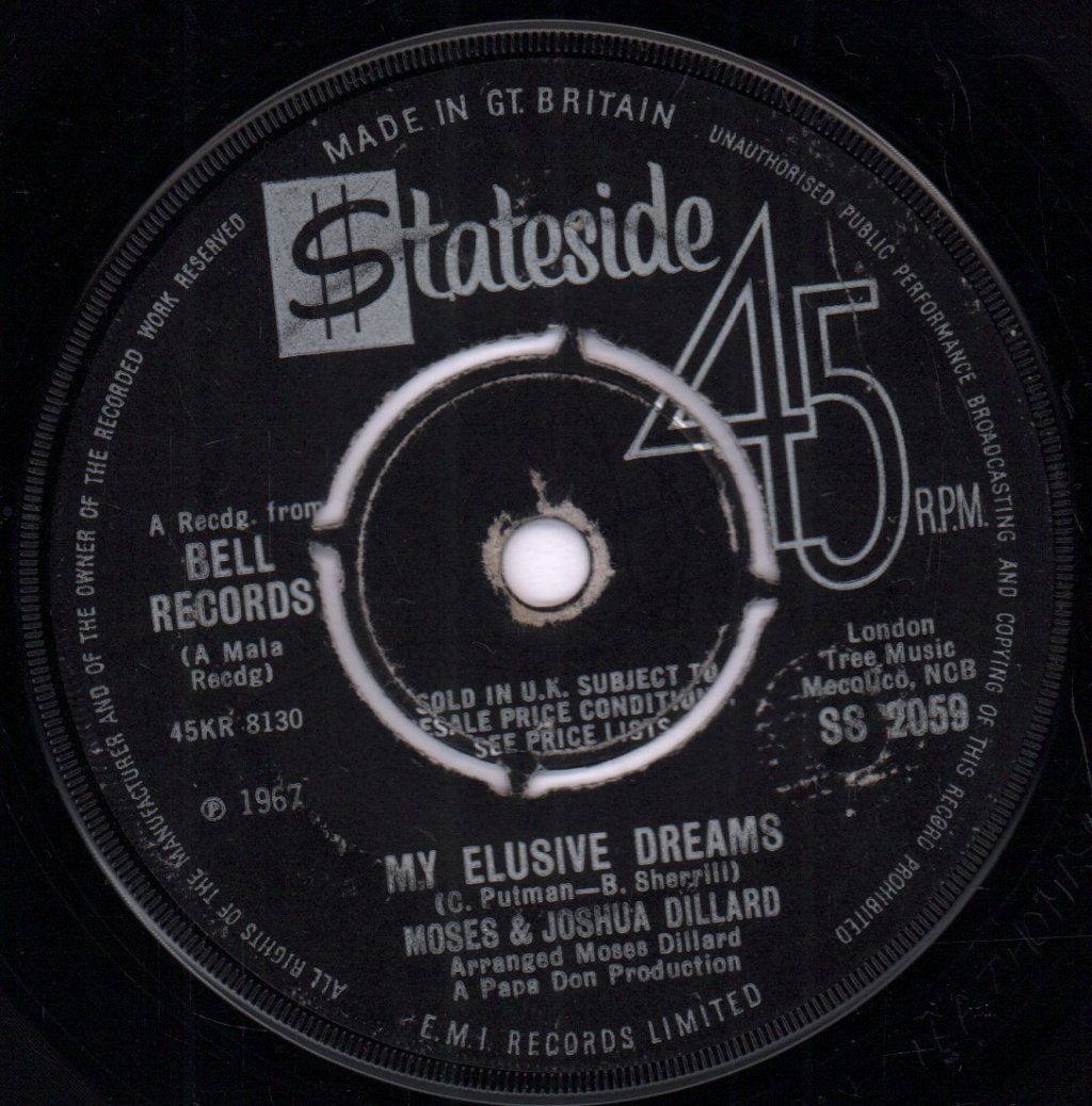 Moses And Joshua Dillard - My Elusive Dreams - 7 Inch