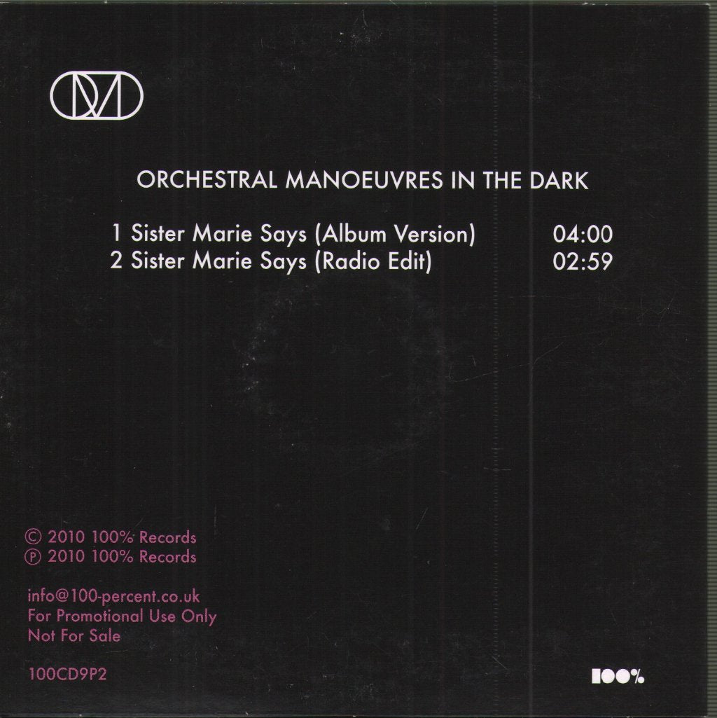 Orchestral Manoeuvres In The Dark - Sister Marie Says - Cd