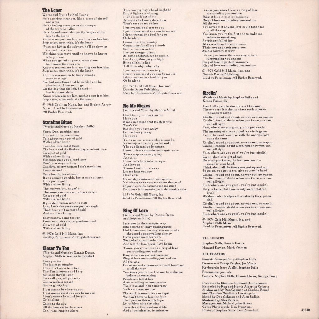 Stephen Stills - Illegal Stills - Lp