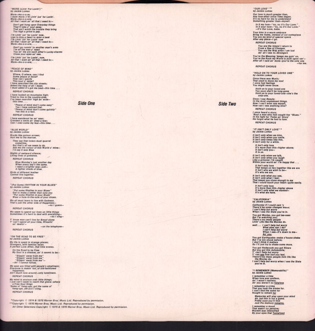 Jackie Lomax - Livin' For Lovin' - Lp