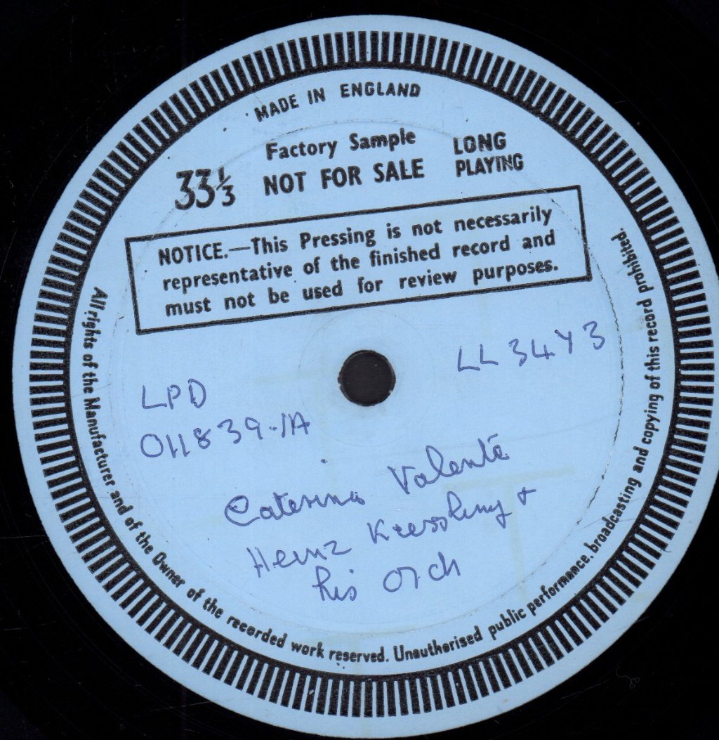 Caterina Valente - Intimate Valente - Lp