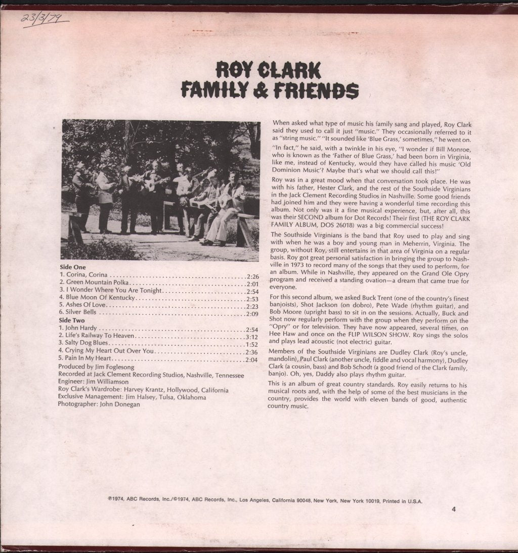 Roy Clark - Family & Friends - Lp