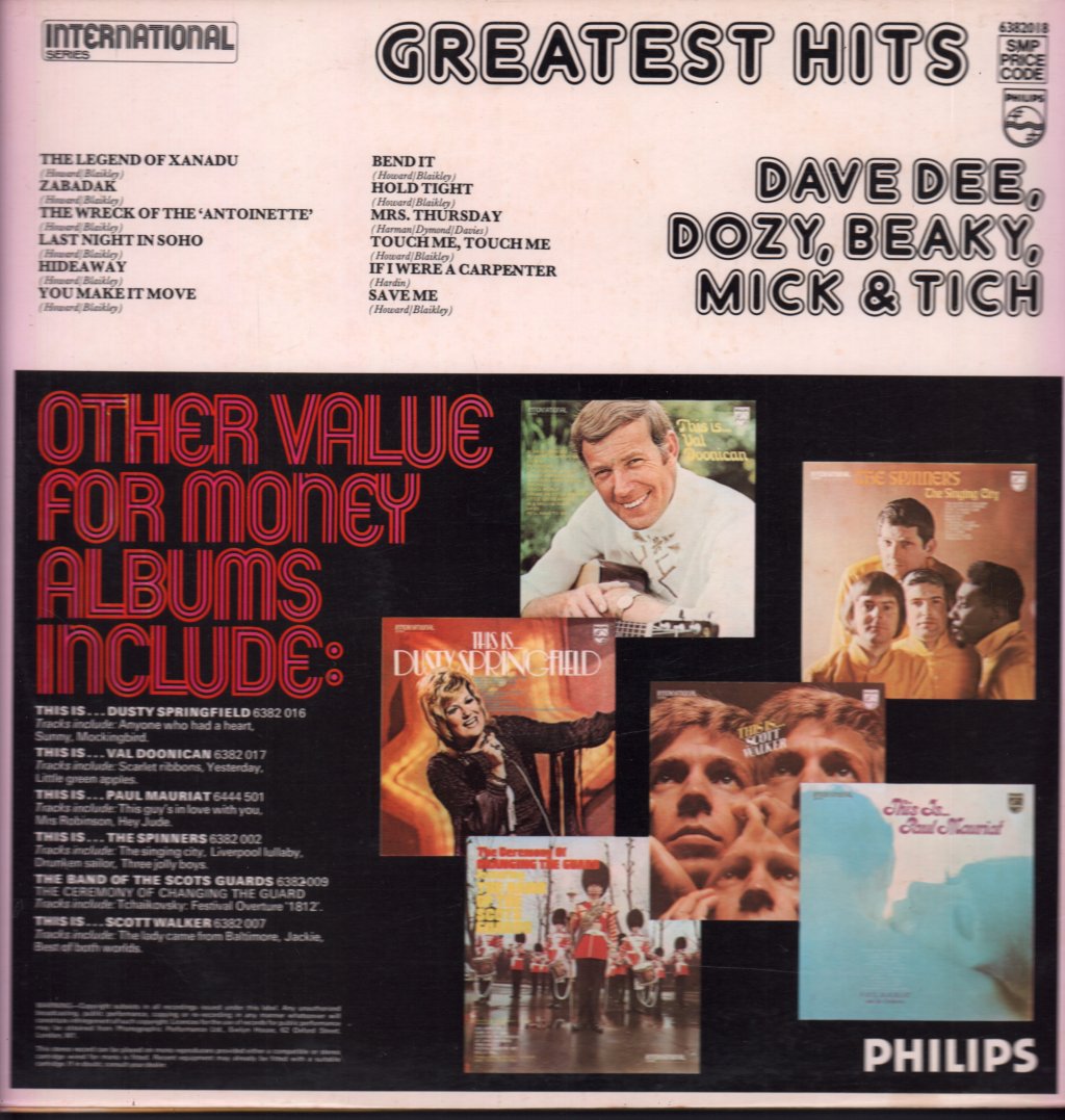 Dave Dee Dozy Beaky Mick And Tich - Greatest Hits - Lp