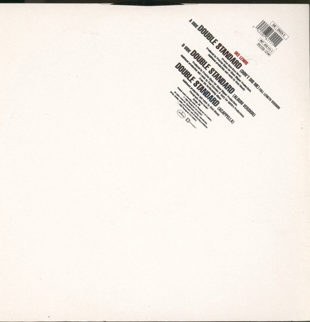 Dee Lewis - Double Standard (Don't Dis Me) - 12 Inch