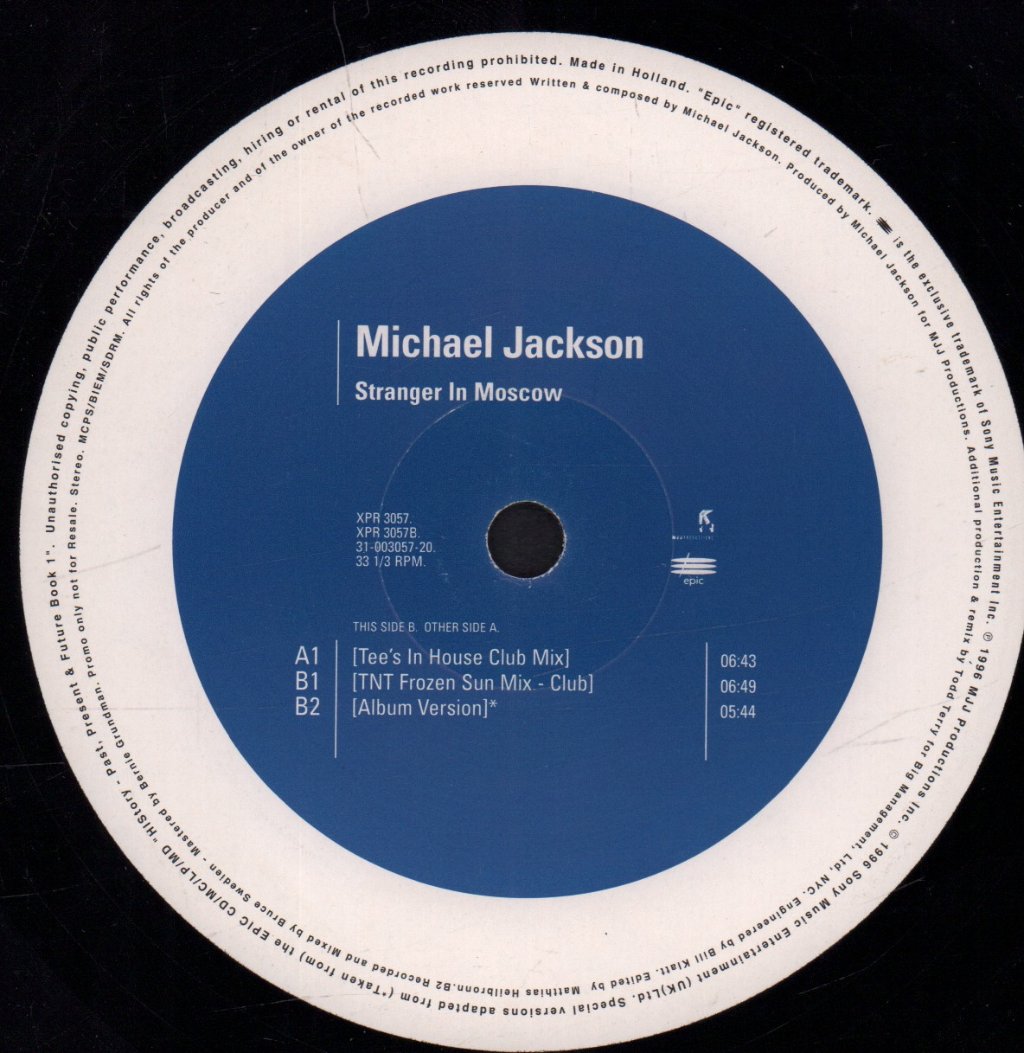 Michael Jackson - Stranger In Moscow - 12 Inch