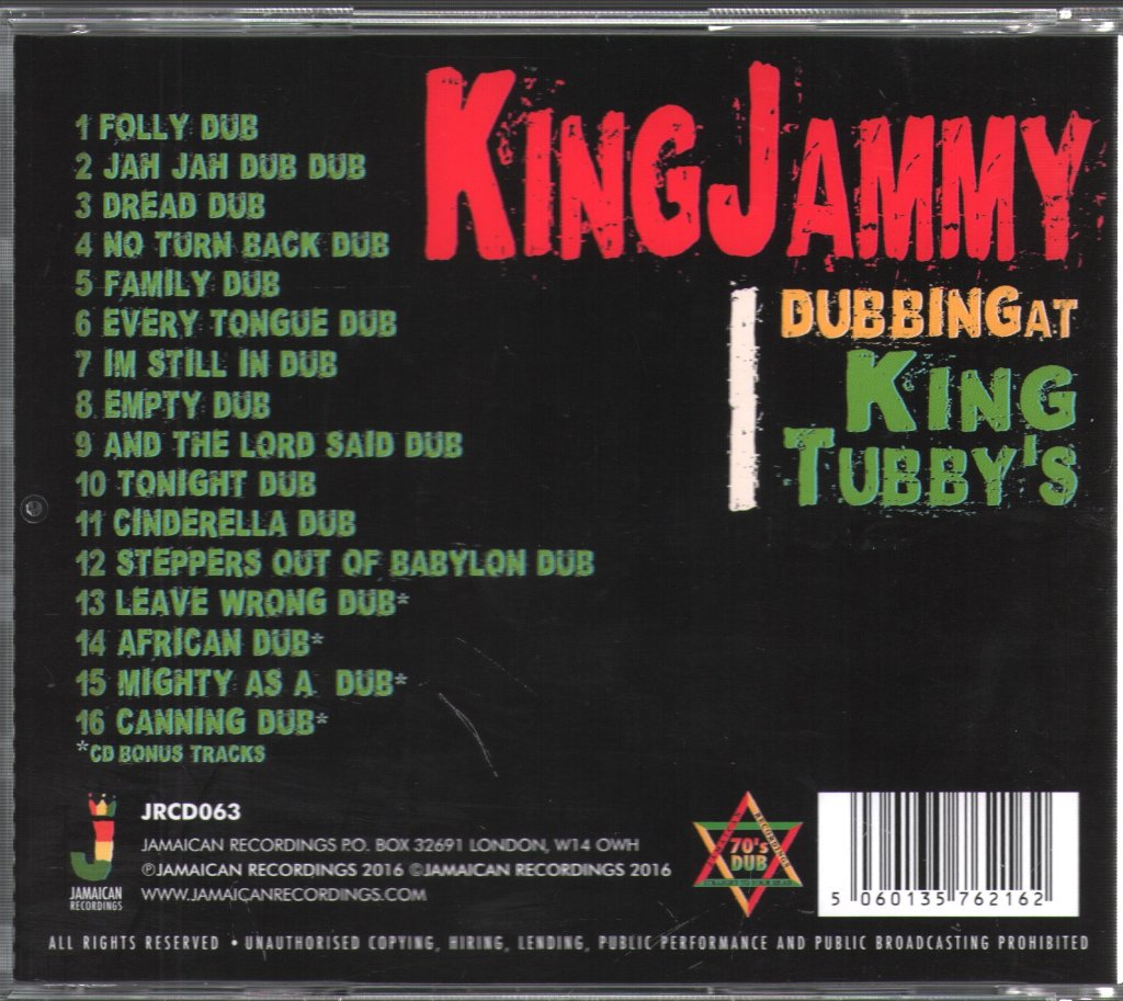 King Jammy - Dubbing at King Tubby's - Cd