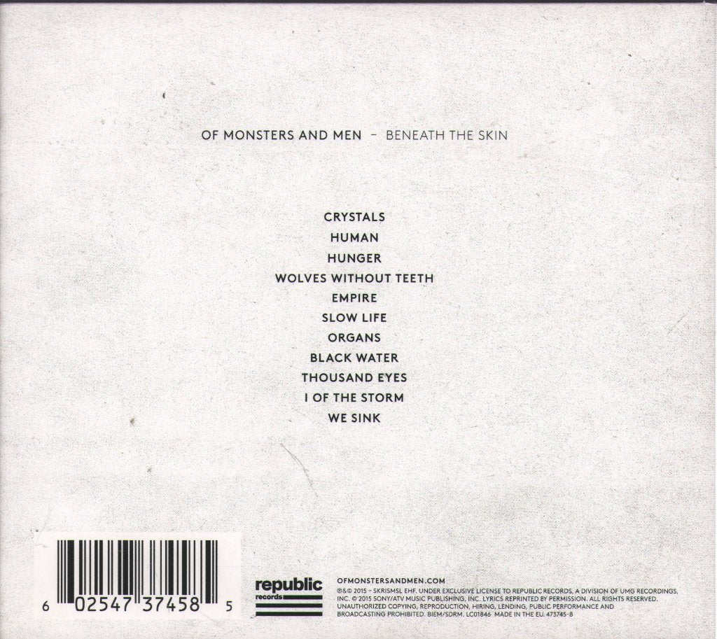 beneath the skin of monsters Of Monsters And Men - Beneath The Skin