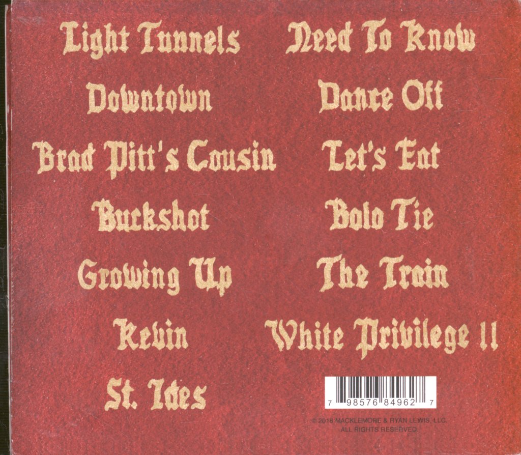Macklemore & Ryan Lewis - This Unruly Mess I've Made - Cd