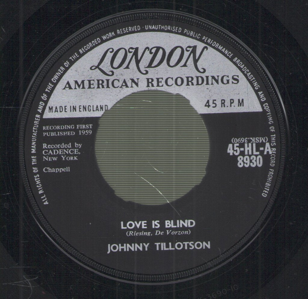 Johnny Tillotson - True True Happiness - 7 Inch