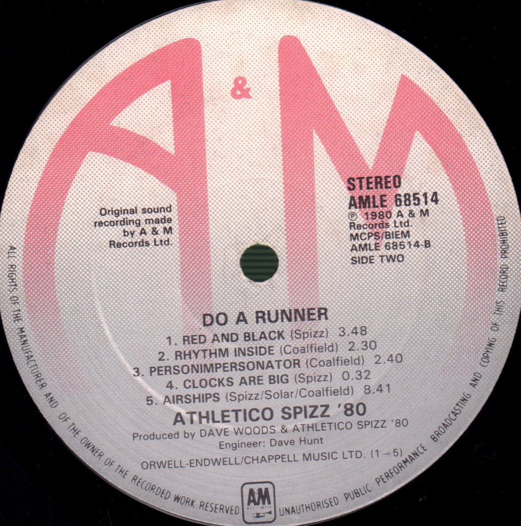 Athletico Spizz 80 - Do A Runner - Lp