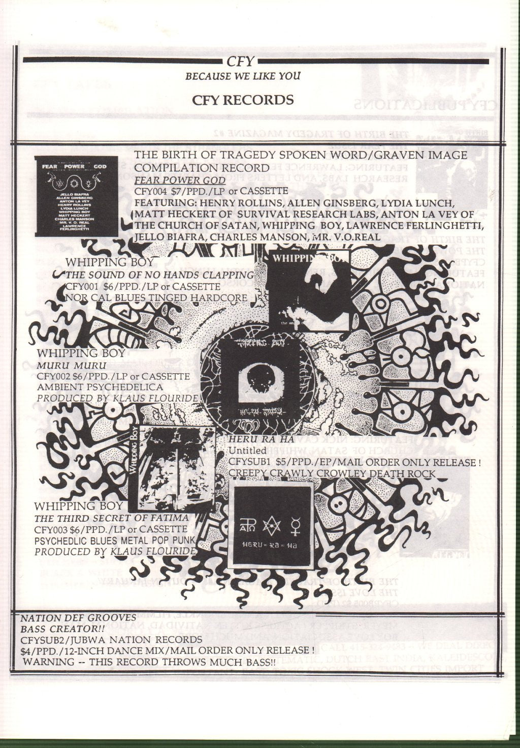 Various Artists - Birth Of Tragedy Magazine's Fear • Power • God - Lp