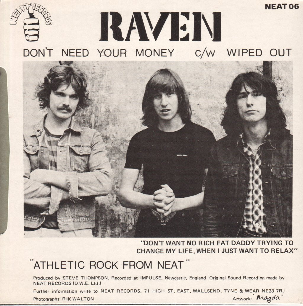 Raven - Don't Need Your Money - 7 Inch