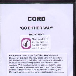 Cord - Go Either Way - Cdr