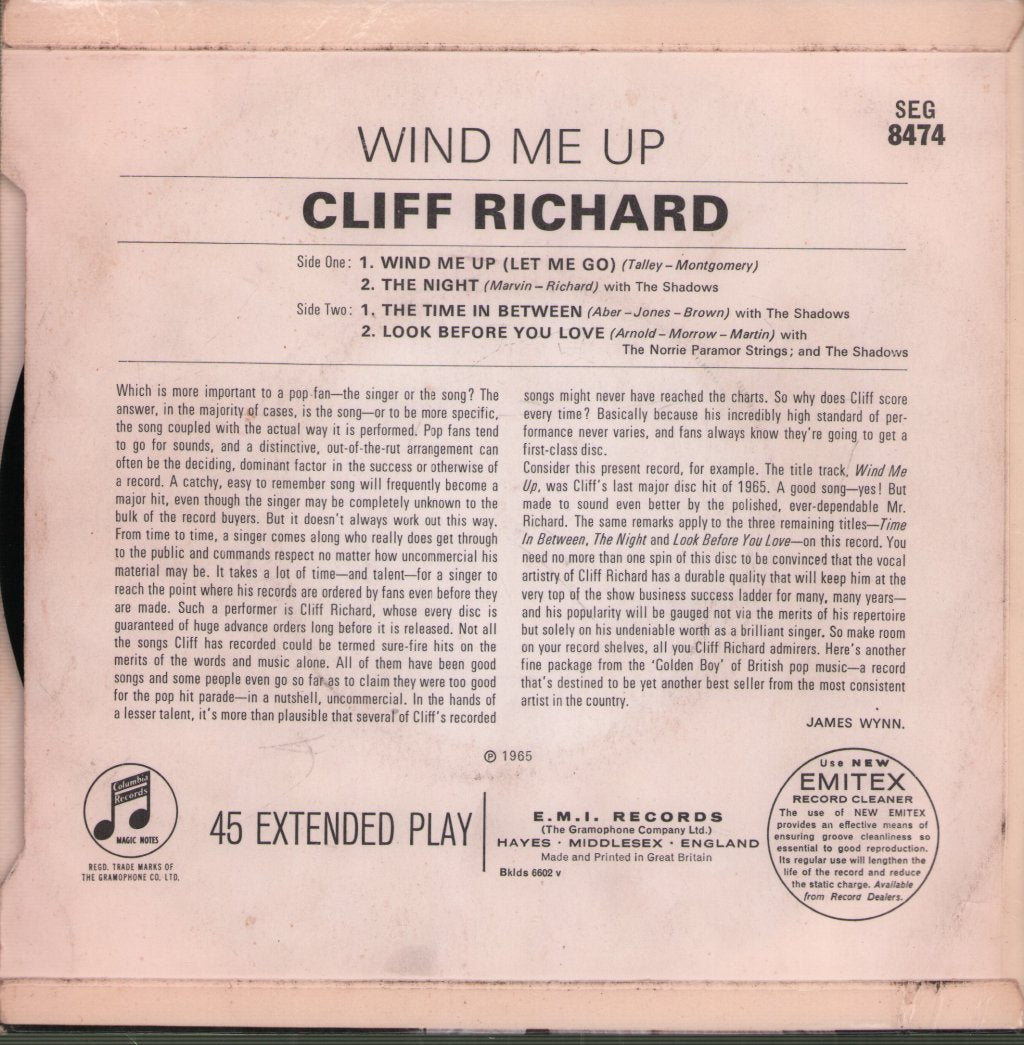 Cliff Richard - Wind Me Up... - 7 Inch