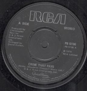 Gerard Kenny - Crime That Pays - 7 Inch