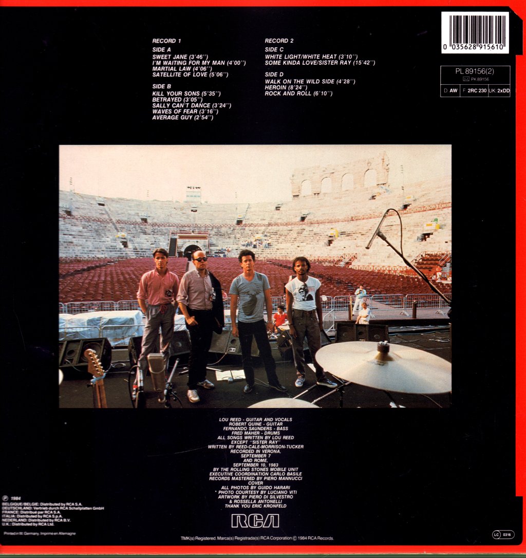 Lou Reed - Live In Italy - Lp