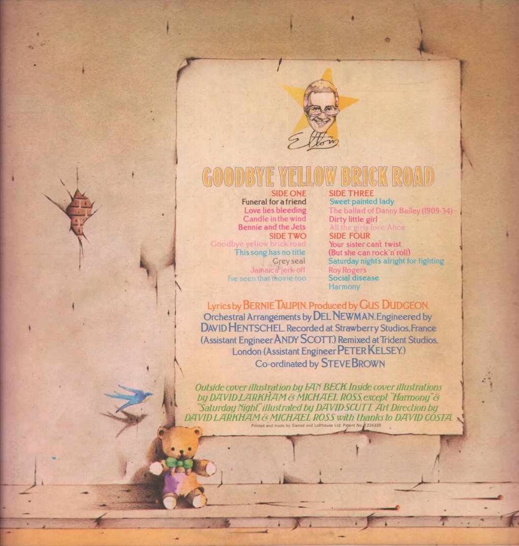 Elton John - Goodbye Yellow Brick Road - Double Lp
