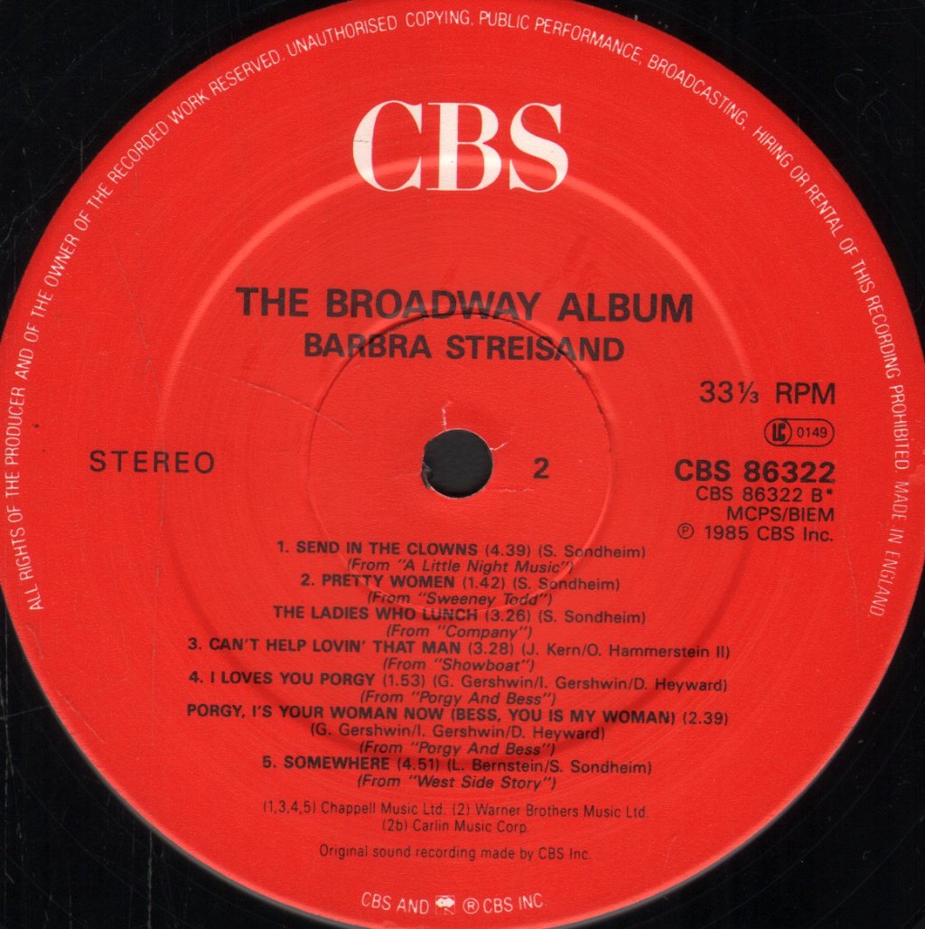 Barbra Streisand - Broadway Album - Lp